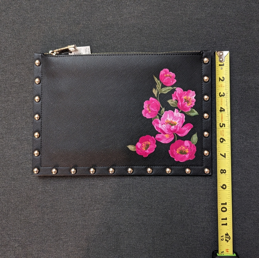 White House Black Market Wristlet/Clutch, Black and Pink - Picture 9 of 9